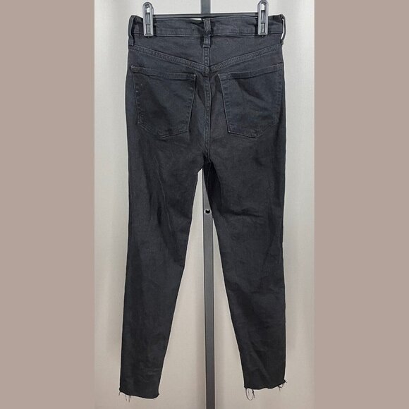 Free People Jeans Womens 26 black skinny denim boho casual distressed - Picture 7 of 9